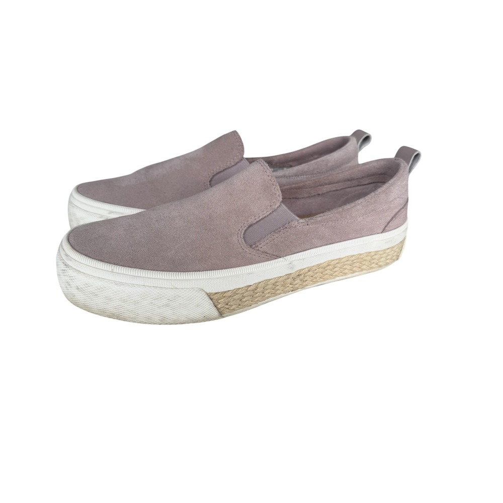 Sperry Crest Vibe Platform Sneakers Women 8.5 Mauve Dusty Rose VGUC Suede